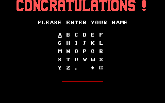 Rick Dangerous IBM PC/Compatibles Screenshot: A new high score!