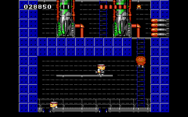 Rick Dangerous IBM PC/Compatibles Screenshot: Climbing up...
