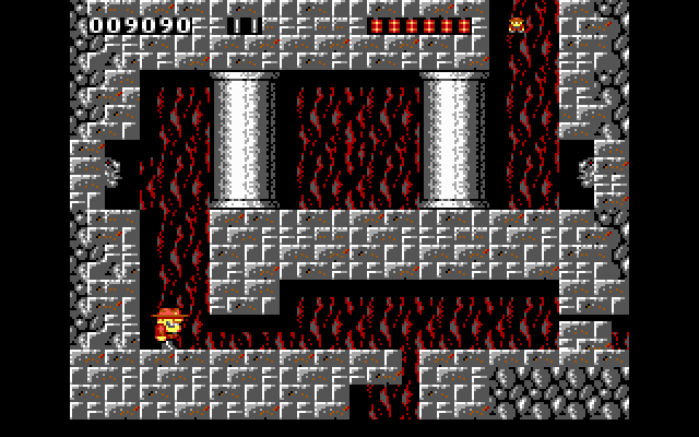 Rick Dangerous IBM PC/Compatibles Screenshot: Looks like a dead end...but maybe there's a way past!