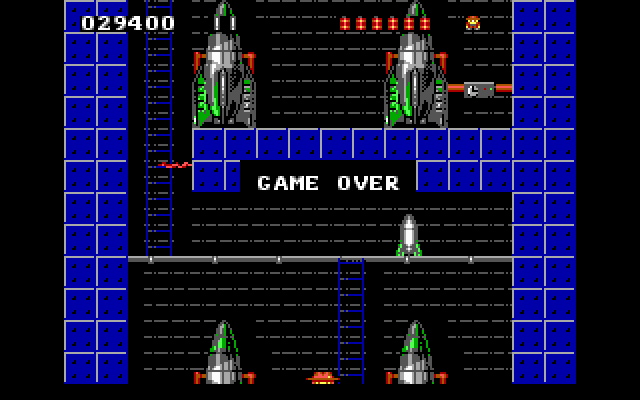 Rick Dangerous IBM PC/Compatibles Screenshot: Game over.