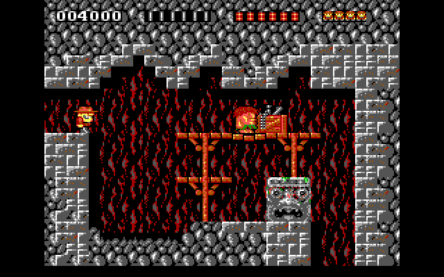 Rick Dangerous IBM PC/Compatibles Screenshot: Try to reach that crate for some extra supplies!