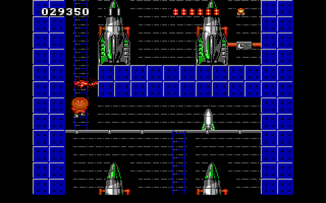 Rick Dangerous IBM PC/Compatibles Screenshot: Another flame blocks the path...