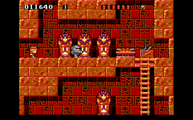 Rick Dangerous IBM PC/Compatibles Screenshot: Mummies! They just walk straight but don't get caught by surprise...