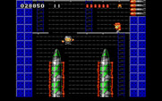 Rick Dangerous for IBM PC/Compatibles - Shot an opponent, so he falls off of the platform...