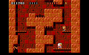 Rick Dangerous for IBM PC/Compatibles - Heading down by jumping on platforms...