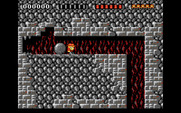 Rick Dangerous for IBM PC/Compatibles - Game start; chased by a boulder!