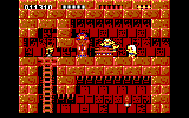 Rick Dangerous IBM PC/Compatibles Screenshot: More opponents to sneak past...