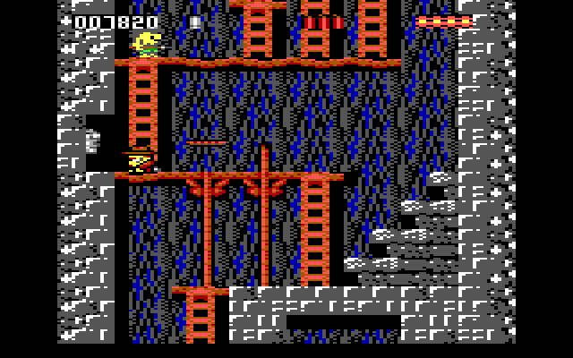 Rick Dangerous IBM PC/Compatibles Screenshot: Duck under darts...
