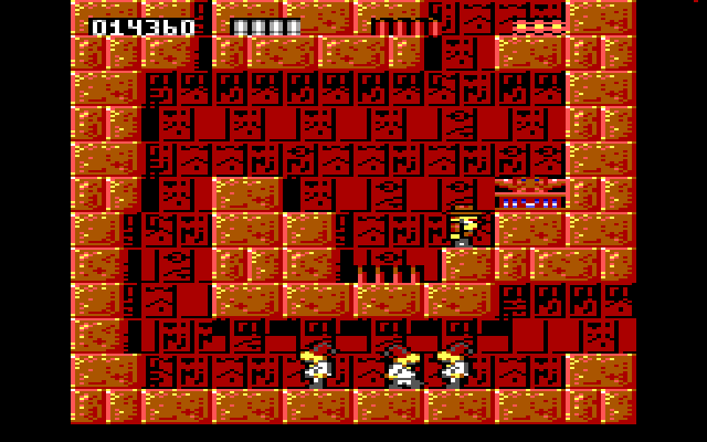 Rick Dangerous IBM PC/Compatibles Screenshot: Don't land on the spikes when walking and jumping!