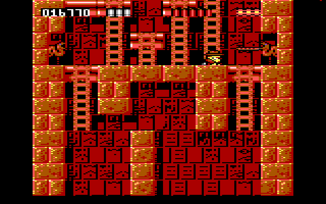 Rick Dangerous IBM PC/Compatibles Screenshot: Duck again, more darts!