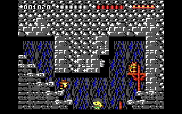 Rick Dangerous IBM PC/Compatibles Screenshot: Looks like a treasure, but I'll need to be careful retrieving it.