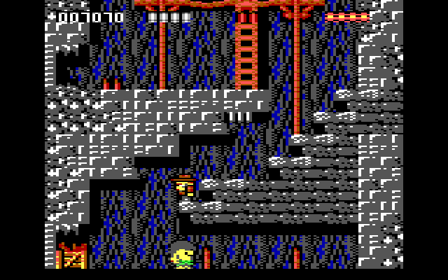 Rick Dangerous IBM PC/Compatibles Screenshot: Pick up crates to replenish weapons.