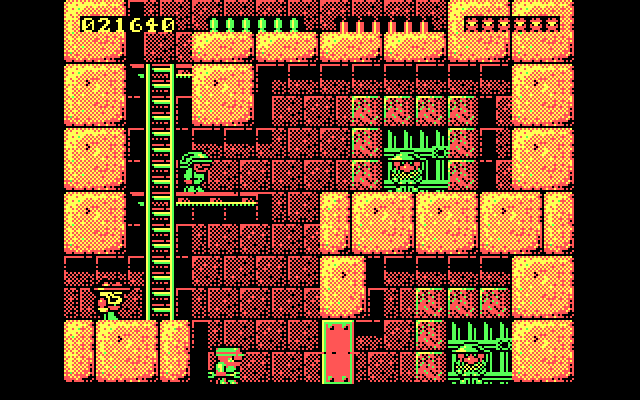 Rick Dangerous IBM PC/Compatibles Screenshot: Some more prisoners!