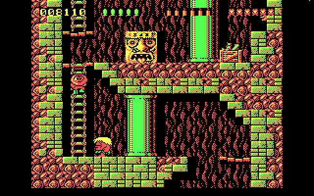 Rick Dangerous IBM PC/Compatibles Screenshot: Descending further into the labyrinth...