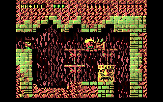 Rick Dangerous IBM PC/Compatibles Screenshot: Collect these crates to replenish ammunition.