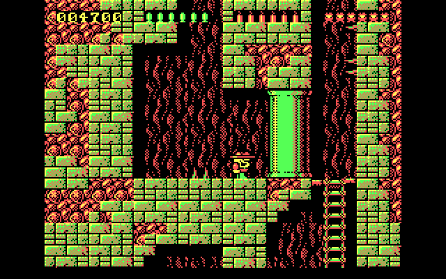 Rick Dangerous IBM PC/Compatibles Screenshot: Avoid walking into or landing on the spikes!