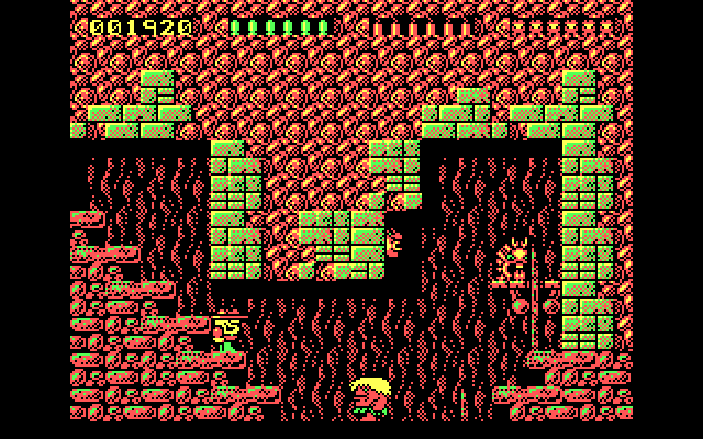 Rick Dangerous IBM PC/Compatibles Screenshot: A treasure! Better be careful retrieving it...