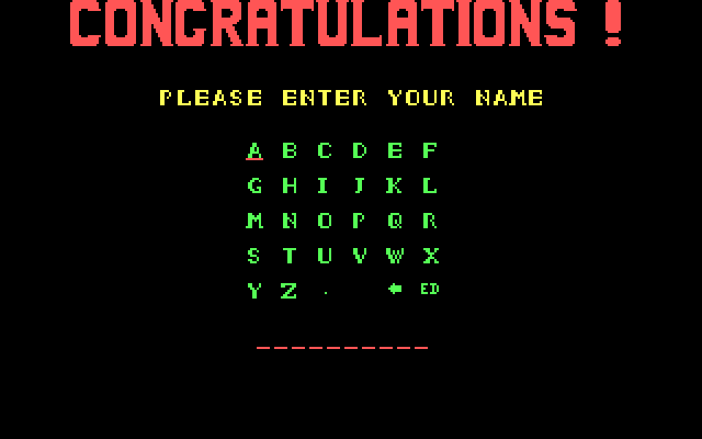 Rick Dangerous IBM PC/Compatibles Screenshot: A new high score!
