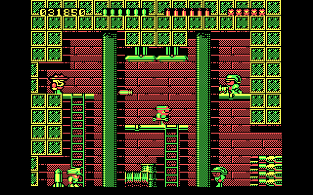 Rick Dangerous IBM PC/Compatibles Screenshot: Act fast to avoid being shot!