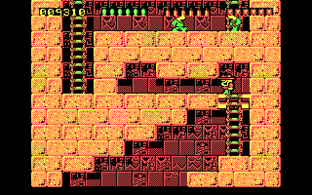 Rick Dangerous IBM PC/Compatibles Screenshot: Rick is too tall so you'll need to crawl through this passage as well.
