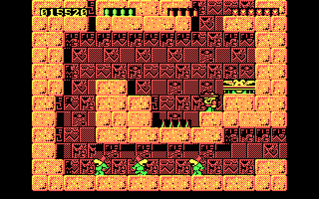 Rick Dangerous IBM PC/Compatibles Screenshot: Jump over the spikes...