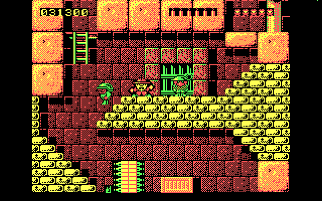 Rick Dangerous IBM PC/Compatibles Screenshot: The guard got me!