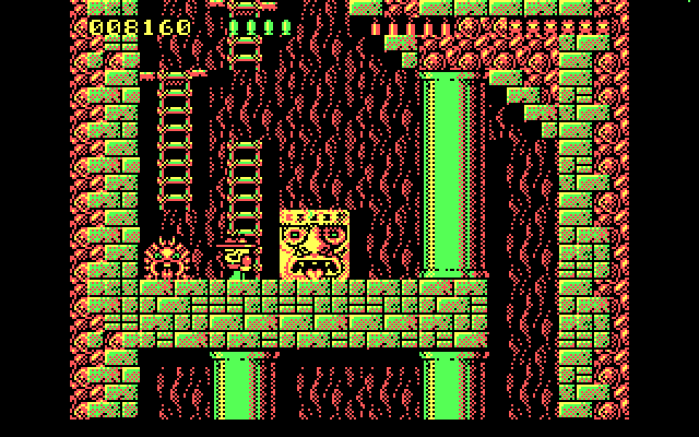 Rick Dangerous IBM PC/Compatibles Screenshot: Found another treasure!