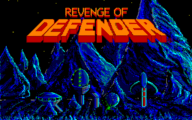 Revenge of Defender IBM PC/Compatibles Screenshot: Title screen 2.