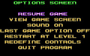 Revenge of Defender for IBM PC/Compatibles - Game options screen.
