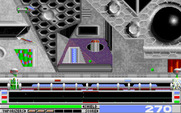 Revenge of Defender for IBM PC/Compatibles - The craft at the top of the screen contains a shield bonus, be quick to catch it!