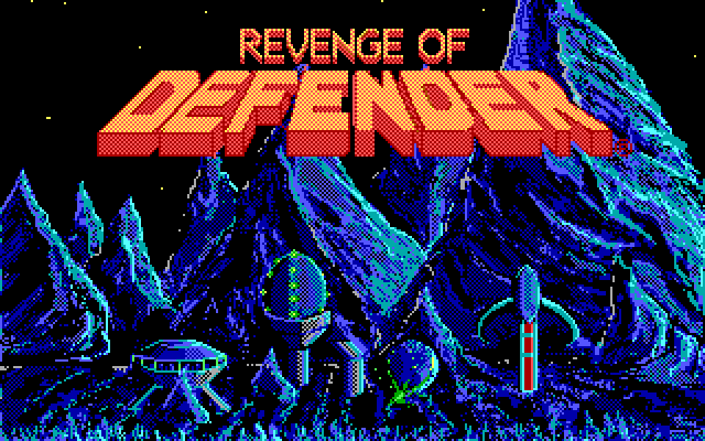 Revenge of Defender IBM PC/Compatibles Screenshot: Title screen 2.
