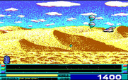 Revenge of Defender for IBM PC/Compatibles - Don't crash into opponents, it drains your shield.