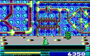 Revenge of Defender for IBM PC/Compatibles - Don't crash into the bouncing spring...
