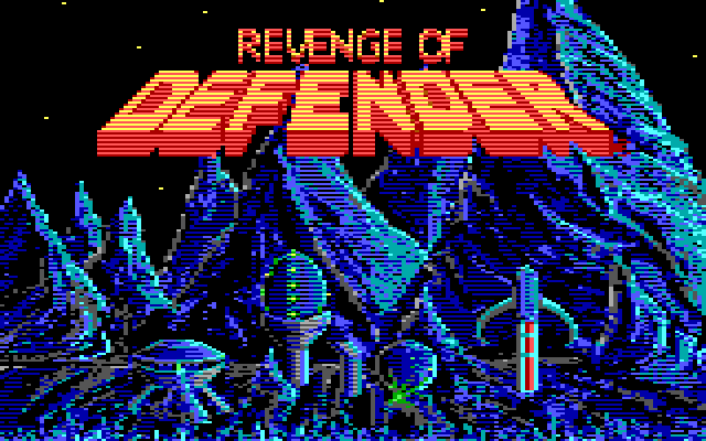 Revenge of Defender IBM PC/Compatibles Screenshot: Title screen 2.