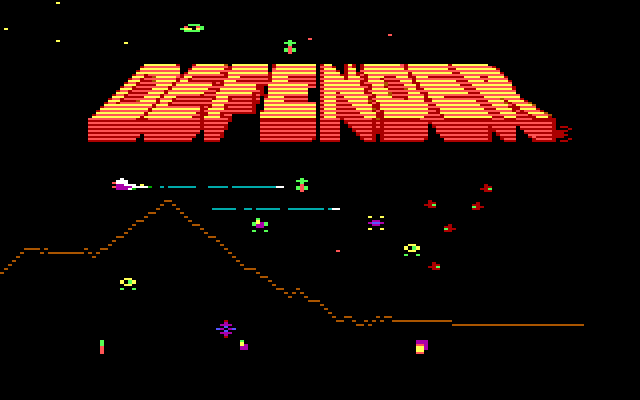 Revenge of Defender IBM PC/Compatibles Screenshot: Title screen 1.