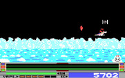 Revenge of Defender for IBM PC/Compatibles - Crashing into enemies will slowly (or sometimes rapidly) deplete your shield.