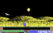 Revenge of Defender for IBM PC/Compatibles - Some enemies fire numerous bullets and are difficult to destroy, like this yellow one...
