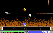 Revenge of Defender for IBM PC/Compatibles - Firing at an enemy, but missed!