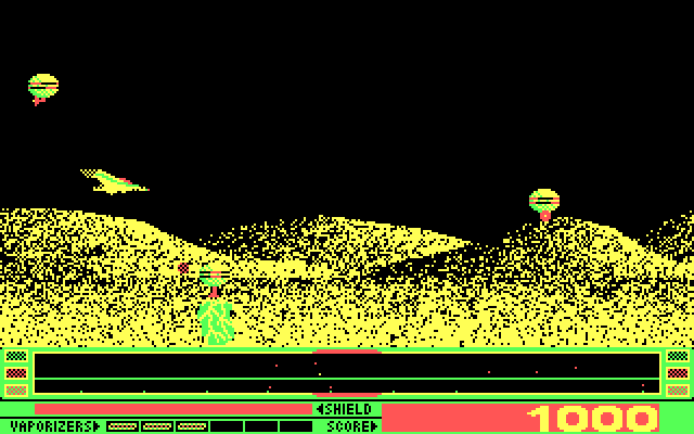 Revenge of Defender IBM PC/Compatibles Screenshot: One of my installations is under attack!