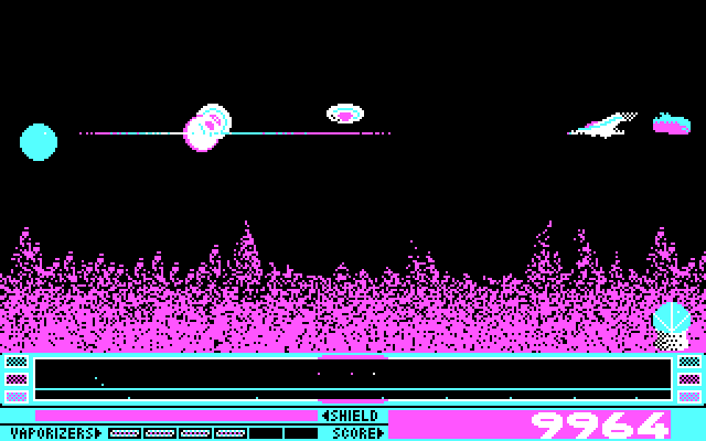 Revenge of Defender IBM PC/Compatibles Screenshot: Enemies destroyed!