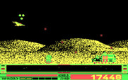 Revenge of Defender for IBM PC/Compatibles - A very large vehicle threatens an installation.