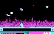 Revenge of Defender for IBM PC/Compatibles - Crashing into enemy ships will drain your shield.