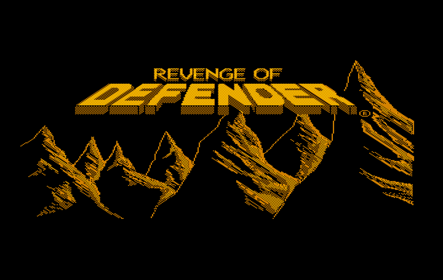 Revenge of Defender IBM PC/Compatibles Screenshot: Title screen 2.