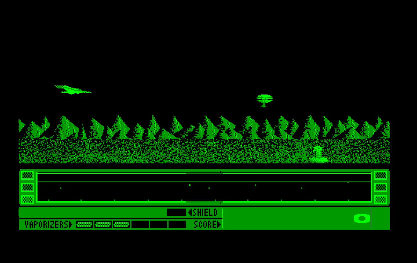 Revenge of Defender IBM PC/Compatibles Screenshot: Game start.