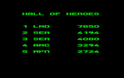 Revenge of Defender for IBM PC/Compatibles - The high score table.