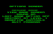 Revenge of Defender for IBM PC/Compatibles - The main game menu.