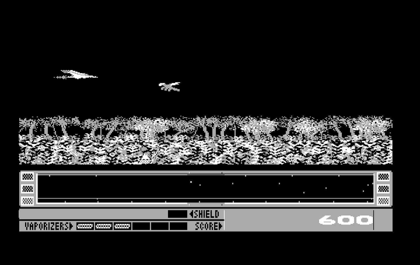 Revenge of Defender IBM PC/Compatibles Screenshot: The start of level two...