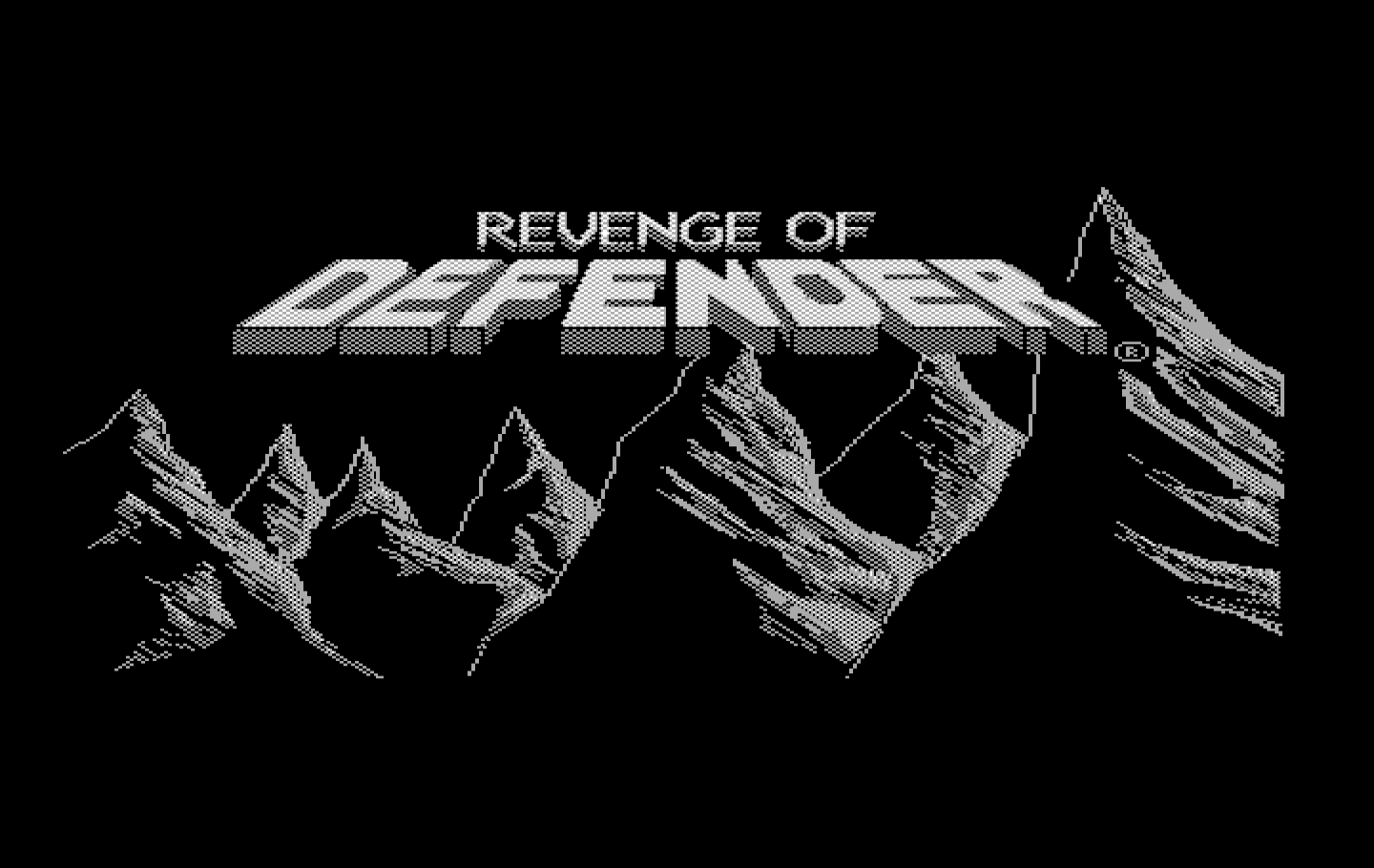Revenge of Defender IBM PC/Compatibles Screenshot: Title screen 2.