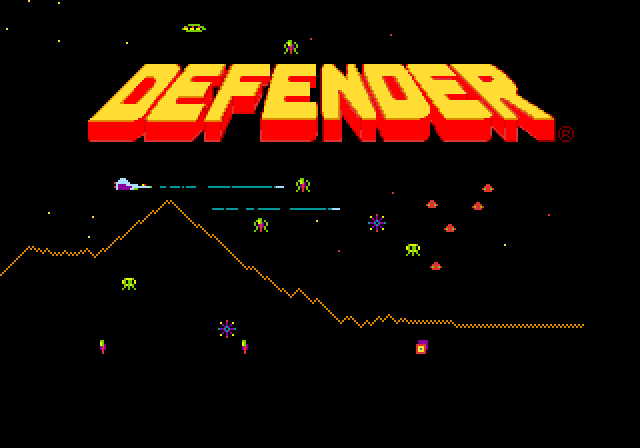 Revenge of Defender Amiga Screenshot: Title screen 1.