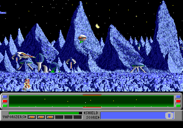 Revenge of Defender Amiga Screenshot: Game start.